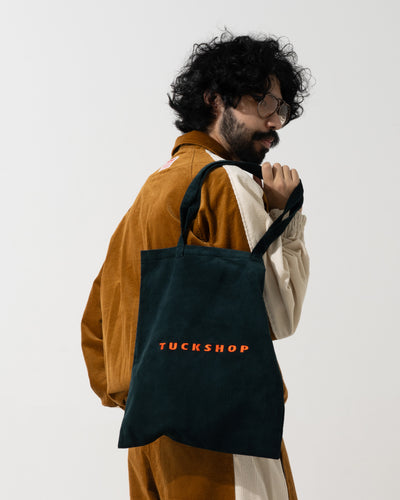 CORDUROY TOTE / dark green