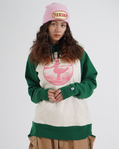 PRINTED RAGLAN HOODIE