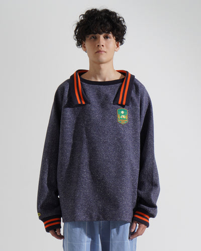 TWEED COLLAR PULLOVER