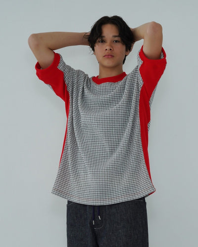 CHECK SHORT SLEEVE T - SHIRT - TUCKSHOP
