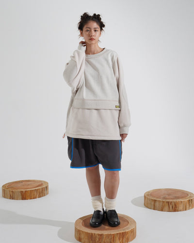 FLEECE PIPING SHORTS - TUCKSHOP