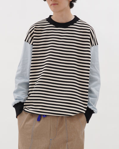 BORDER LONG SLEEVE CUT SEW