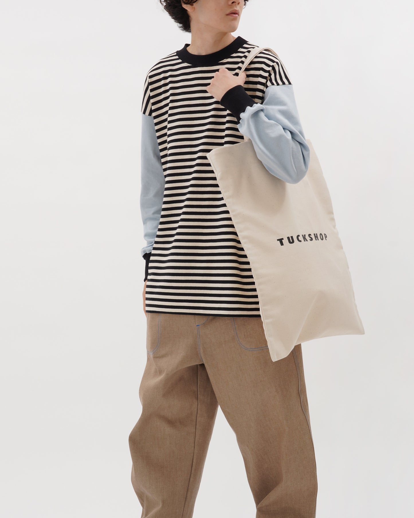 BORDER LONG SLEEVE CUT SEW