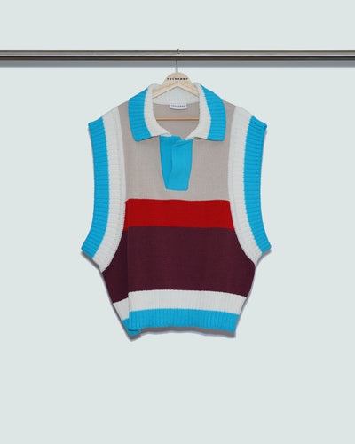 COLLARED KNIT VEST