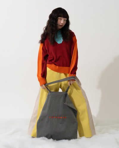 CORDUROY BIG TOTE / gray