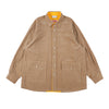 SPLIT SS SHIRT / off white & khaki