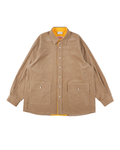 CORDUROY OVERSHIRT / beige & yellow