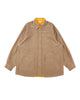 SPLIT SS SHIRT / off white & khaki