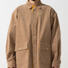 SPLIT SS SHIRT / off white & khaki