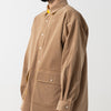 SPLIT SS SHIRT / off white & khaki