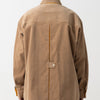 SPLIT SS SHIRT / off white & khaki
