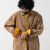 SPLIT SS SHIRT / off white & khaki