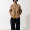 SPLIT SS SHIRT / off white & khaki