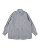 CORDUROY OVERSHIRT / gray & ice blue