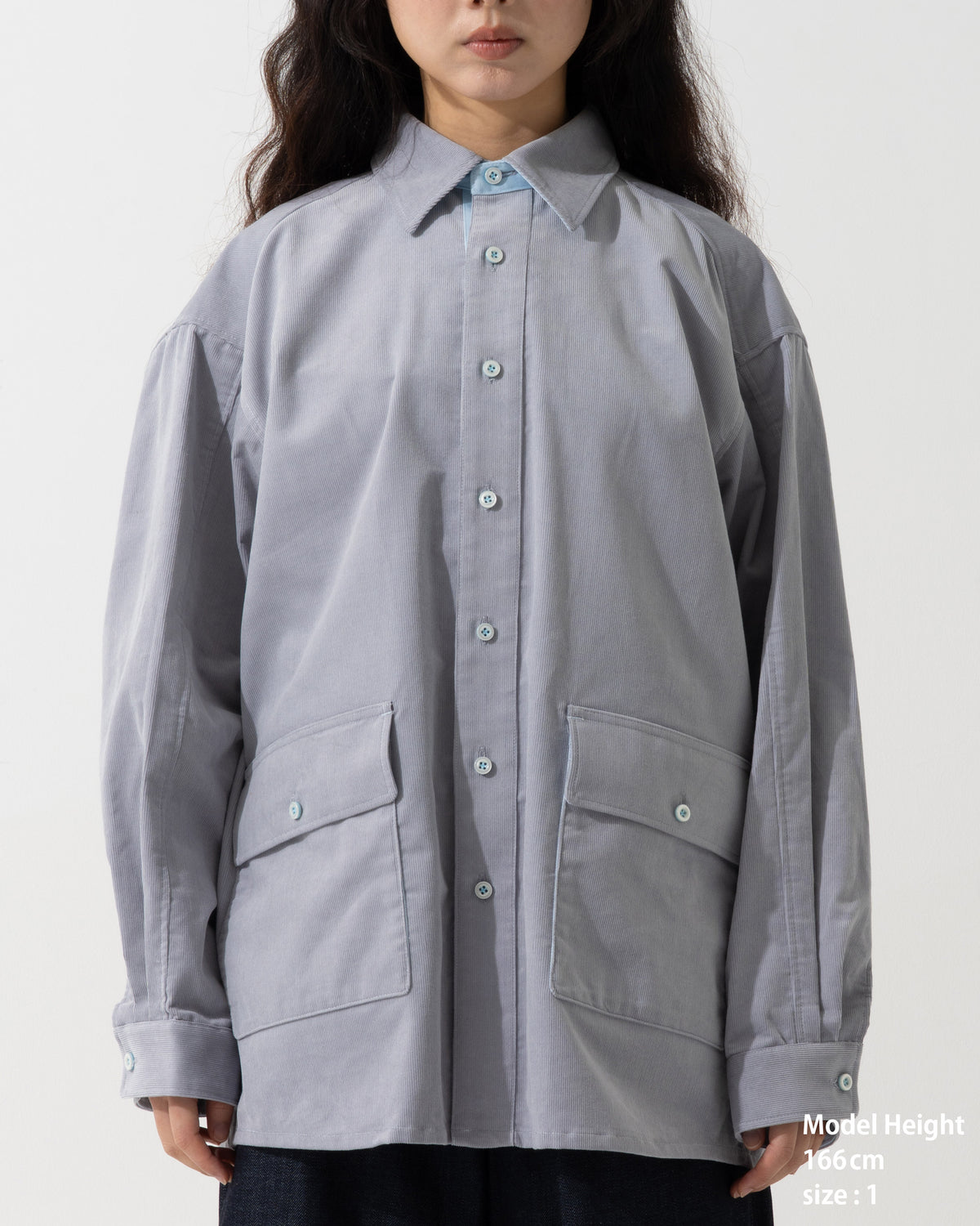 SPLIT SS SHIRT / off white & khaki