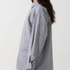 SPLIT SS SHIRT / off white & khaki