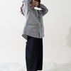 CORDUROY OVERSHIRT / gray & ice blue