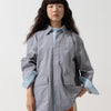 CORDUROY OVERSHIRT / gray & ice blue