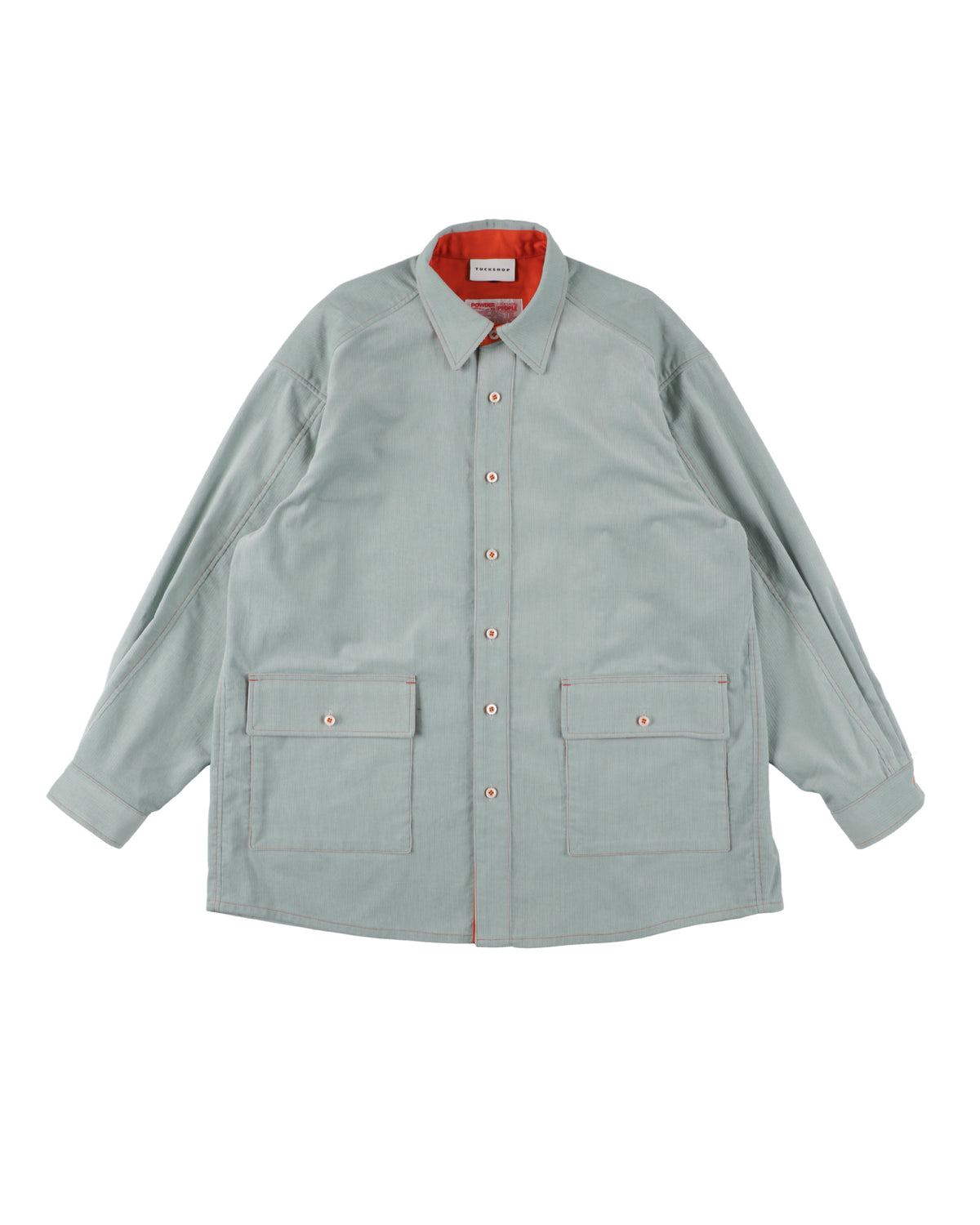SPLIT SS SHIRT / off white & khaki