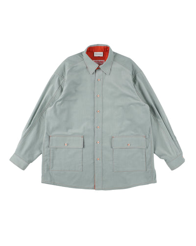 CORDUROY OVERSHIRT / mint green & orange