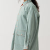 SPLIT SS SHIRT / off white & khaki