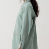 SPLIT SS SHIRT / off white & khaki