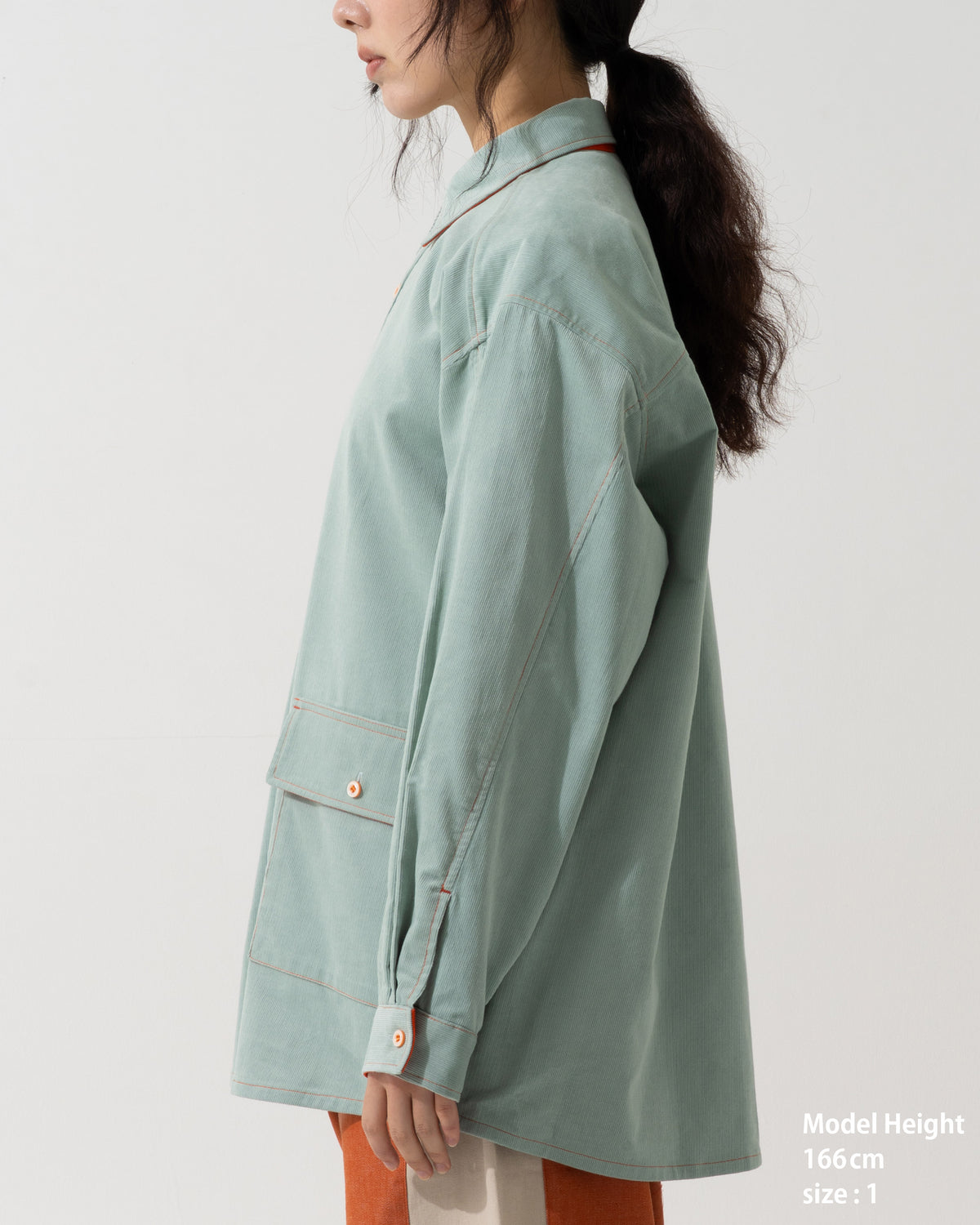 SPLIT SS SHIRT / off white & khaki