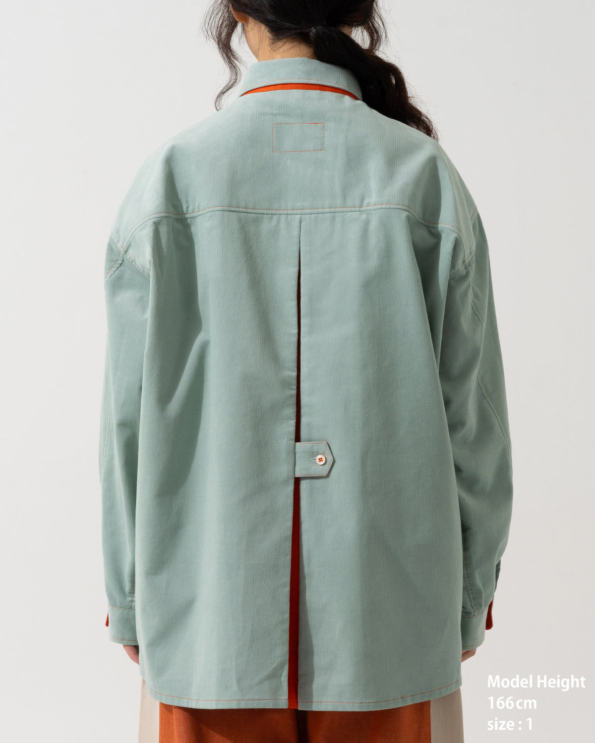 SPLIT SS SHIRT / off white & khaki