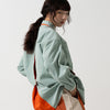 SPLIT SS SHIRT / off white & khaki
