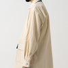 SPLIT SS SHIRT / off white & khaki