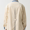 SPLIT SS SHIRT / off white & khaki