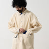 CORDUROY OVERSHIRT / off white & blue