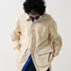 CORDUROY OVERSHIRT / off white & blue