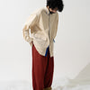 CORDUROY OVERSHIRT / off white & blue