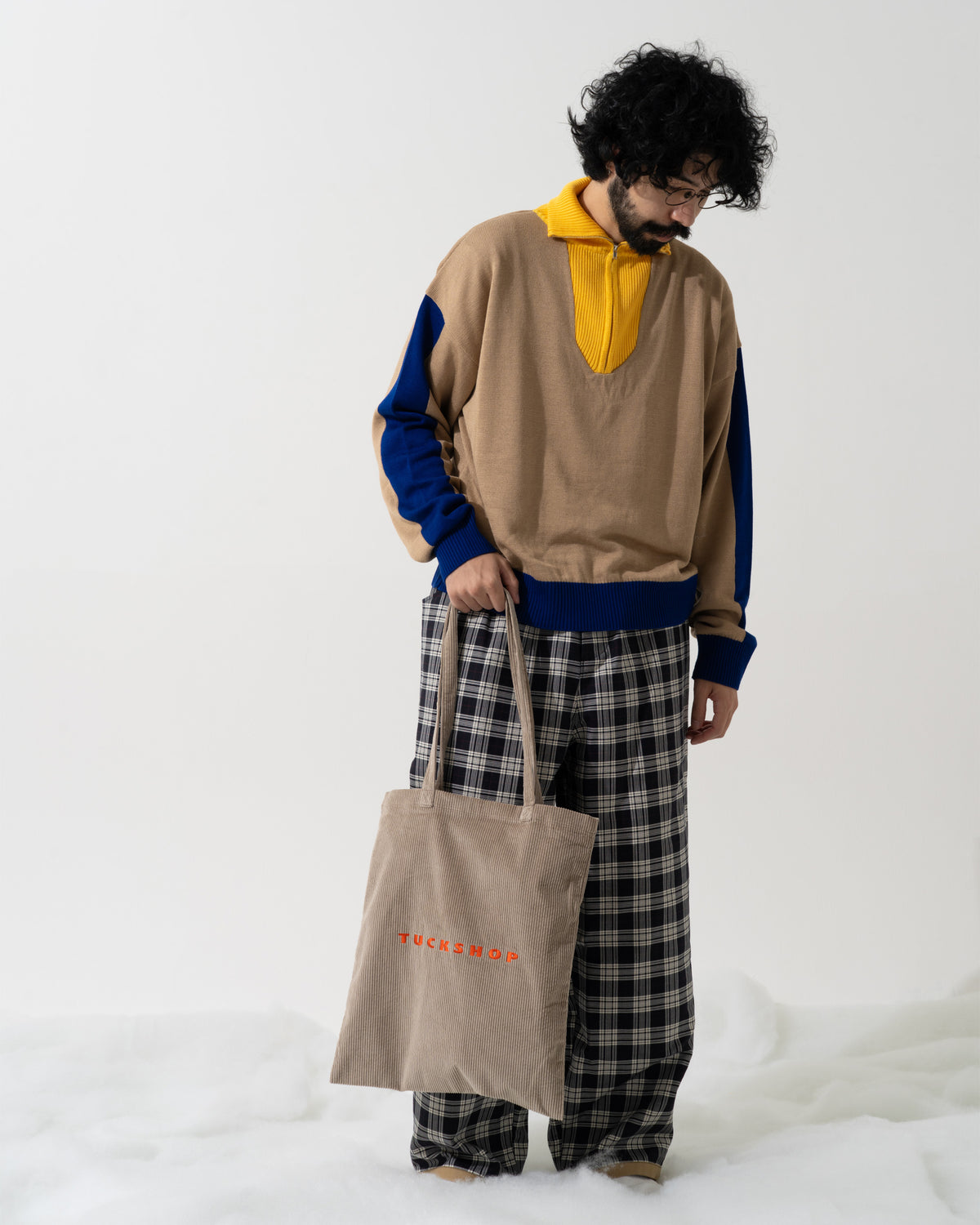 CORDUROY TOTE / beige