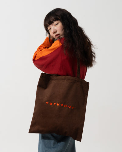 CORDUROY TOTE / dark brown