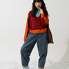 CORDUROY TOTE / dark brown