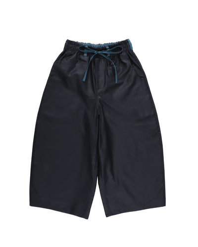 CROPPED WIDE PANTS / black