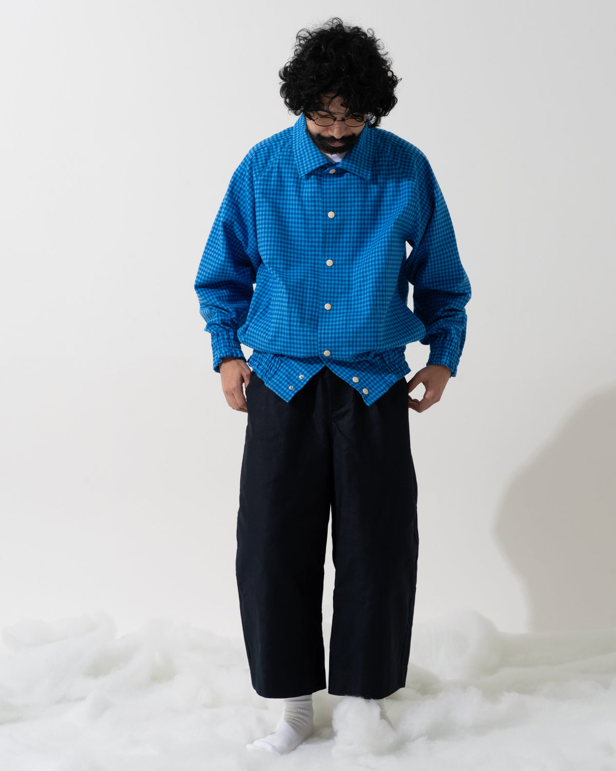 SNAP CORDUROY PANTS / amber & ivory