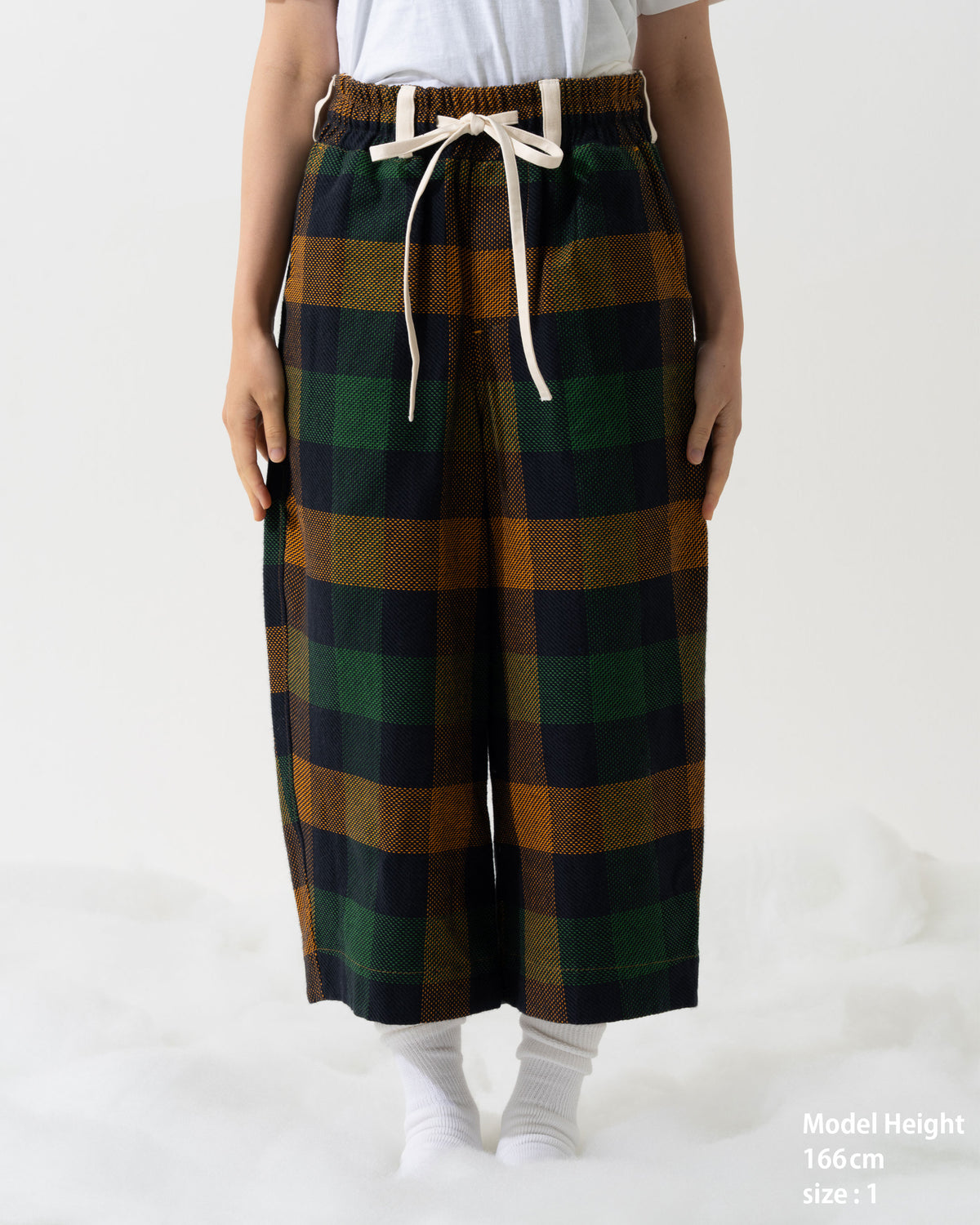 SNAP CORDUROY PANTS / amber & ivory