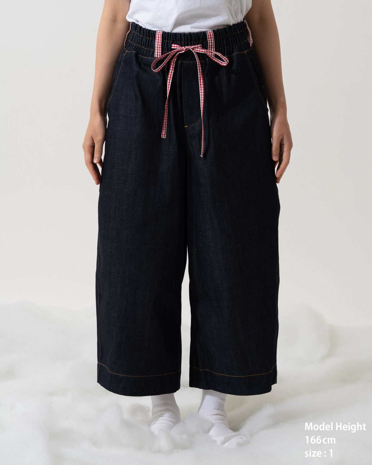 SNAP CORDUROY PANTS / amber & ivory