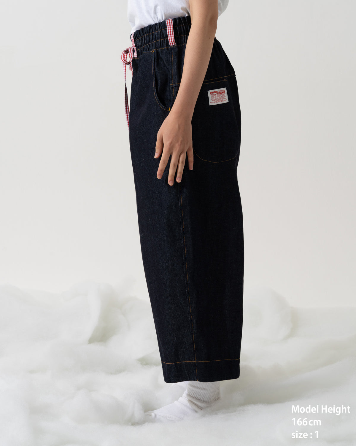 SNAP CORDUROY PANTS / amber & ivory