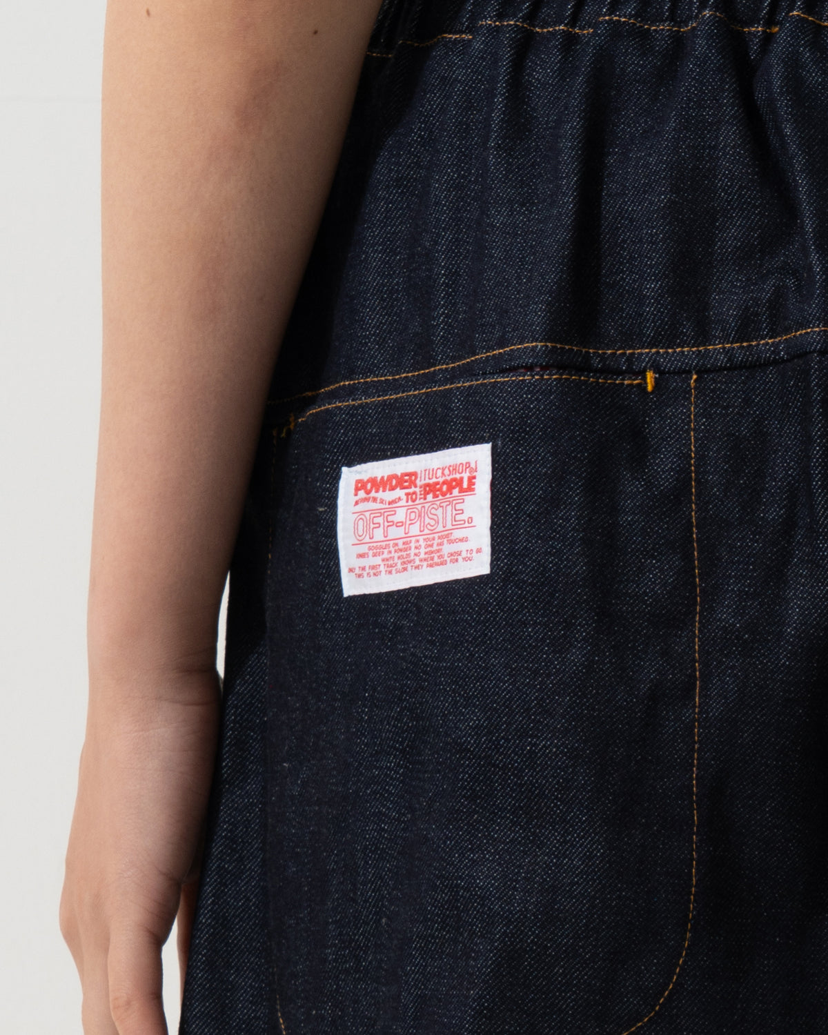 SNAP CORDUROY PANTS / amber & ivory