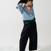 SNAP CORDUROY PANTS / amber & ivory
