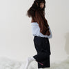 SNAP CORDUROY PANTS / amber & ivory