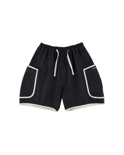 DENIM PIPING SHORTS