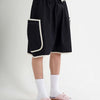 DENIM PIPING SHORTS