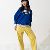 CORDUROY OVERSHIRT / off white & blue