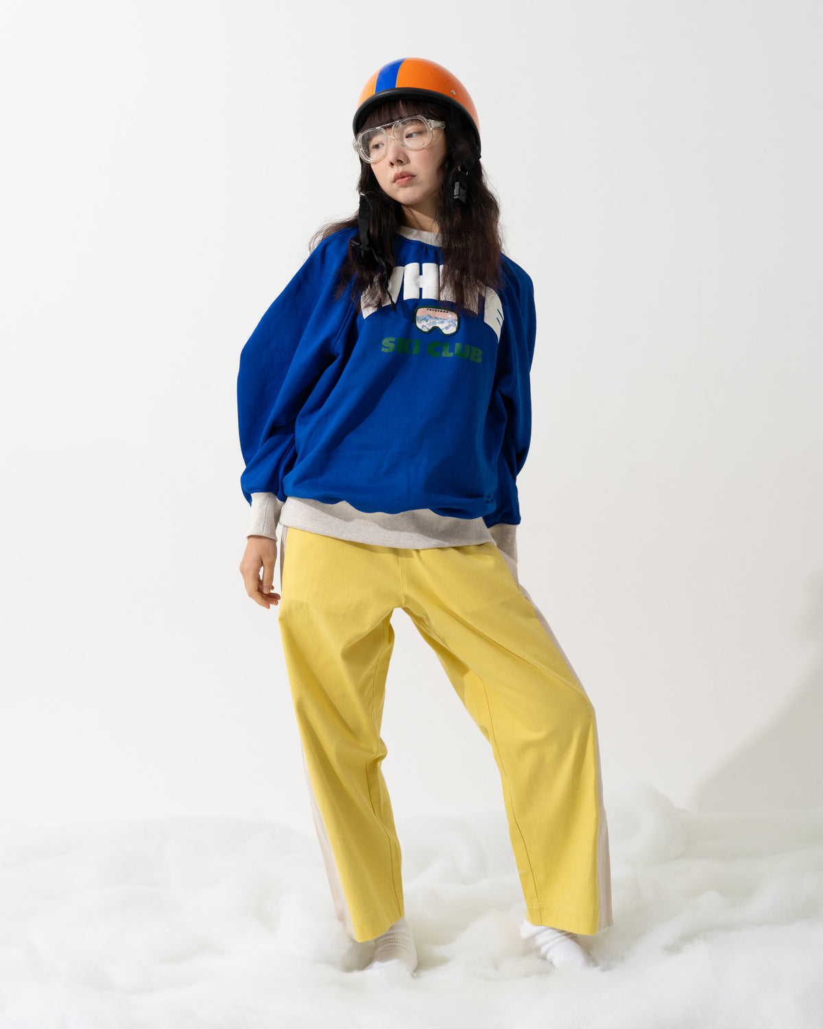 CORDUROY OVERSHIRT / off white & blue