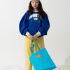CORDUROY OVERSHIRT / off white & blue